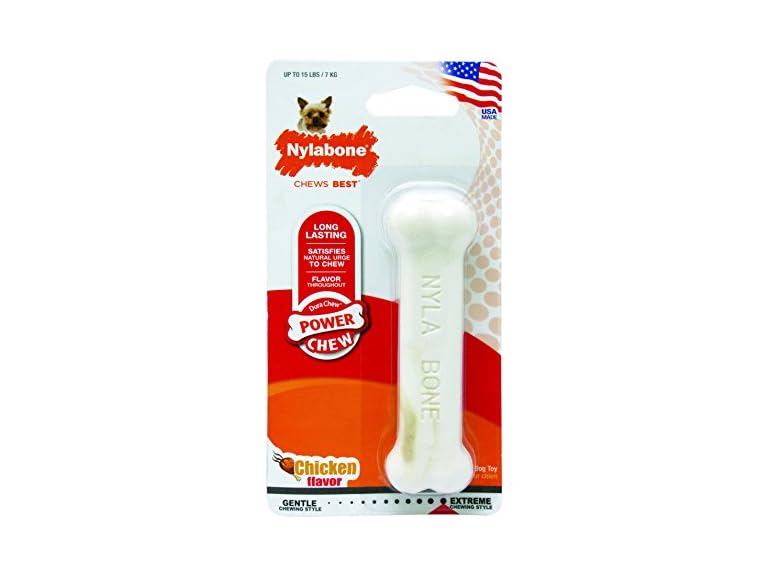 Nylabone Dura Chew Petit Chicken Flavored Bone Toy
