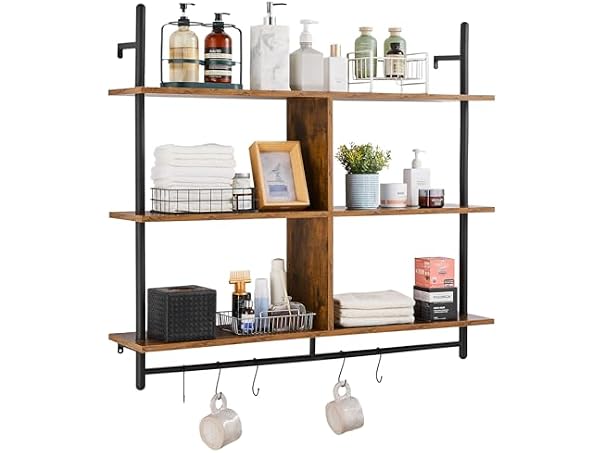 Industrial Pipe Shelf, 3 Tier 41.5x9.84in