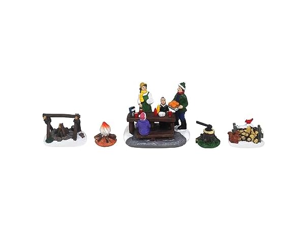Picnic Scene Christmas Village Figurines
