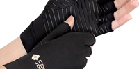 Copper Fingerless Gloves 4Pk
