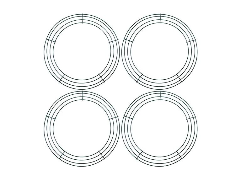 4 Pack 14" Metal Wire Wreath Frame