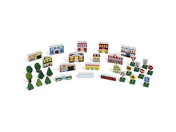 Melissa & Doug Wooden Town Play Set
