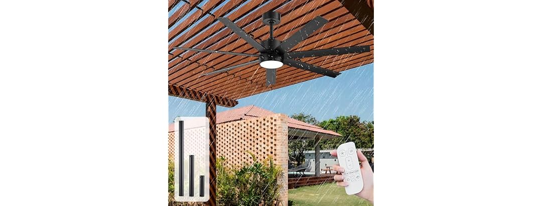 XCWIIE Waterproof Outdoor Ceiling Fan