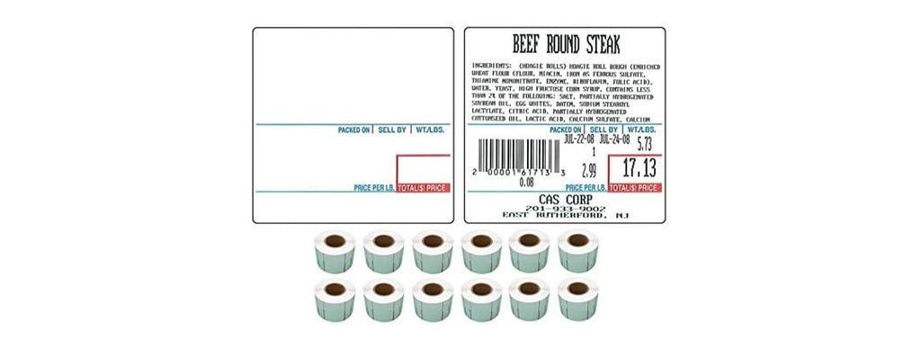 CAS CAS LST-8020 Direct Thermal Labels - 12