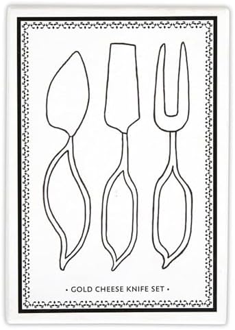 Santa Barbara Design Studio Cheese Knives 3-Piece, Gold