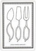Santa Barbara Design Studio Cheese Knives 3-Piece, Gold