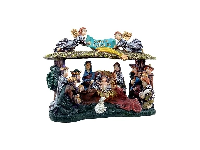 Lighted Christmas Village Nativity Scene