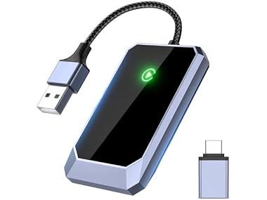 TERUNSOUl Wireless Carplay Adapter (for Apple iPhone iOS 10+)