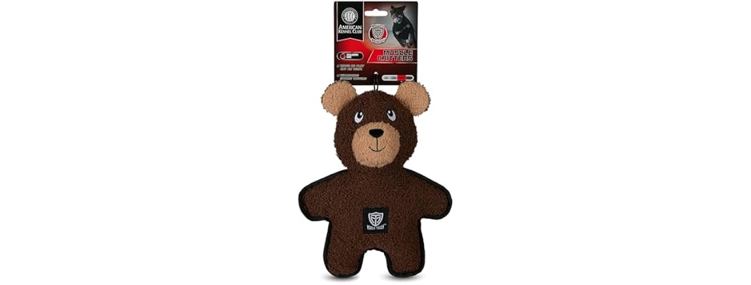 American Kennel Club Plush Dog Toy with Squeaker- Bear