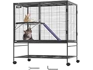 VEVOR 39" Rolling Metal Ferret Cage