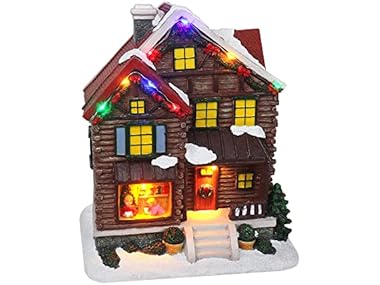 Top Treasures Christmas Village Log Cabin