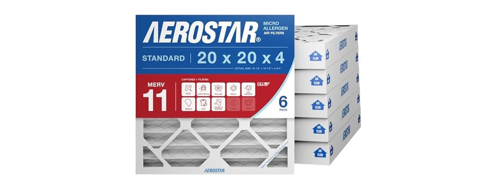 Aerostar 20x20x4 MERV 11 - 6 Count