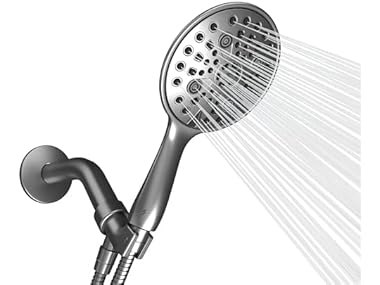 6" Handheld Shower Head 6-Spray 70" Hose