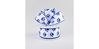 Craig Bachman Blue Paw Print Ribbon 1.5"