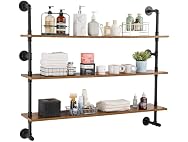 Industrial Pipe Shelf, 2 Tier 24x7.87in