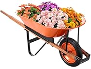 Wheelbarrow Cart, 5 Cu. Ft. Load & 330 lbs
