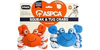ASPCA 2 Pack Plush Dog Toy with Squeaker- Crabs