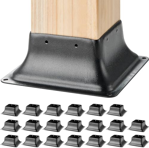4x4 Post Base 20Pcs, Internal 3.6"x3.6" Heavy