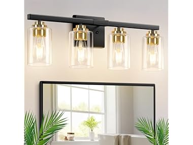 4-Light Bathroom Light Fixtures, 27" Modern Vanity