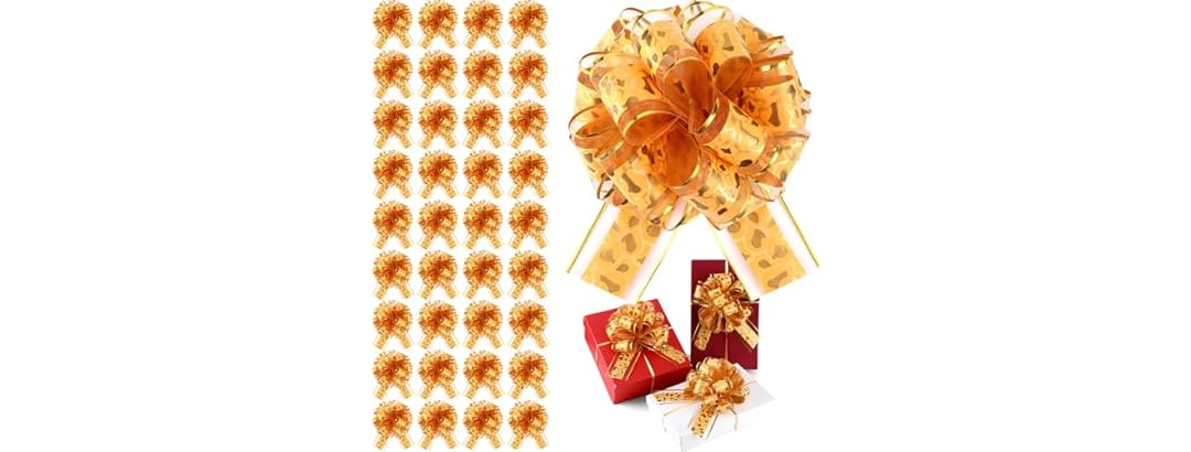 36 Pcs 6 Inch Christmas Pull Bows