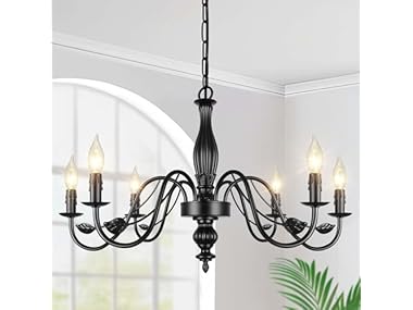 VerRon 29" Black Chandelier for Dining Room