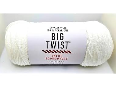 Big Twist Value Acrylic Yarn - White