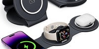 Hicober 3-in-1 Wireless Magnetic Foldable Charging Station for Apple