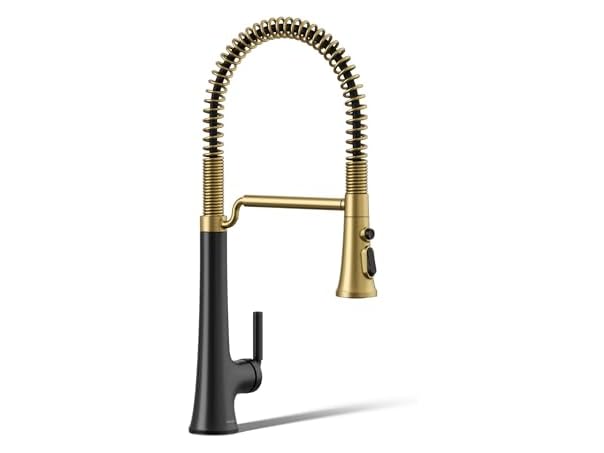 KOHLER K-23765-BMB Tone Faucet Sprayhead Black/Brass