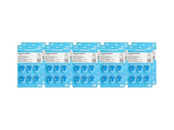 (60 PACK) Amazon Basics Hearing Aid Size 675 Zinc-Air Batteries