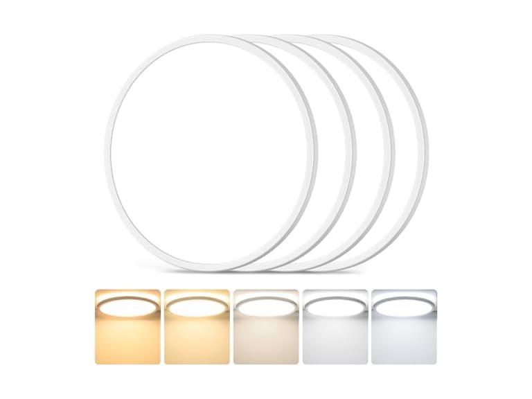 3200LM Flush Mount Ceiling Light Fixtures, 12in 24W