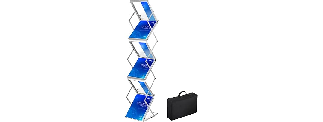 VEVOR Foldable Magazine Display Rack, 6