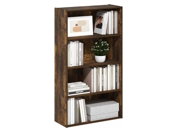 Furinno PASIR Book Shelf, 4-Tier Bookshelf
