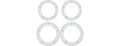 4 Pack 12 & 14" Metal Wire Wreath Frame
