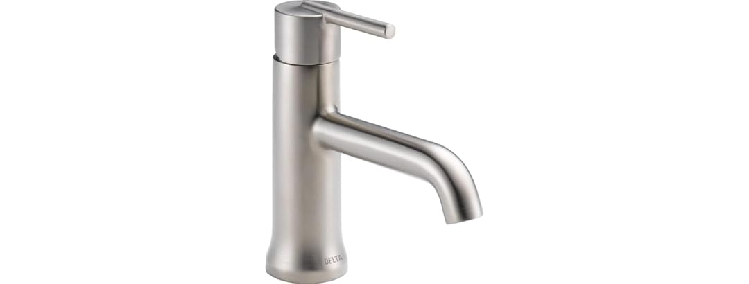 DELTA Faucet Trinsic Single Hole Bathroom Faucet- Stainless