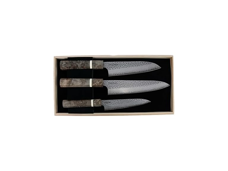 Cold Steel Japanese VG-10 Damascus 3-Piece Kitchen Knife Set