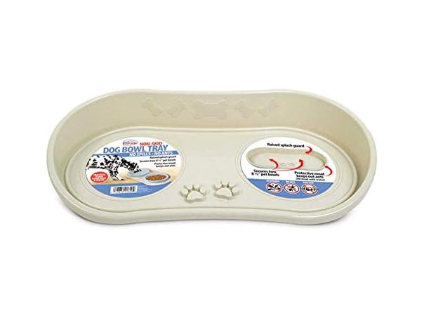 Pet Parade Non-Skid Pet Bowl Tray (Beige)