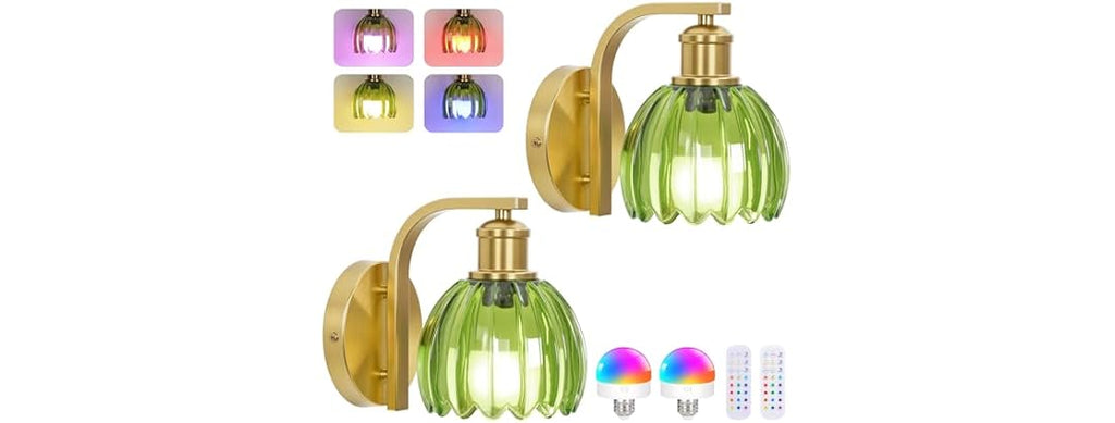 Rechargeable Battery Operated Wall Sconce 2PK