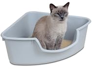 SmartCat Corner Litter Box, Gray