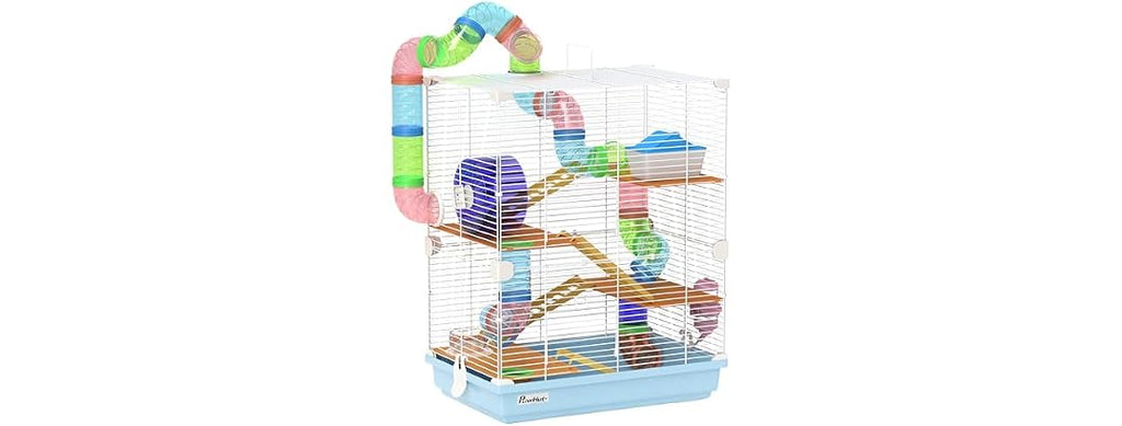 PawHut 18" 5 Tier Hamster Cage with Tubes and