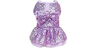 Tangpan Sequins Bow-Knot Pet Dance Dress Dog