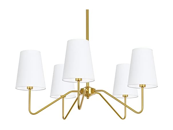 Bosceos 5-Light Gold Chandelier