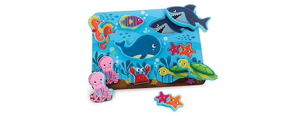 B. toys – Peek & Explore – Under The Sea – Wooden Chunky Puzzle