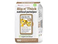Petkin Pet Wipes for Dogs and Cats, Oatmeal, 100 Wipes