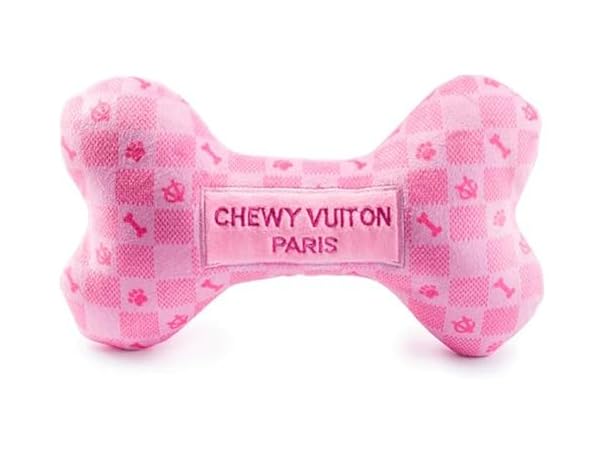 Haute Diggity Dog Chewy Vuiton Bone Plush Squ