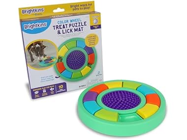 Brightkins Color Wheel Treat Puzzle & Lick Mat