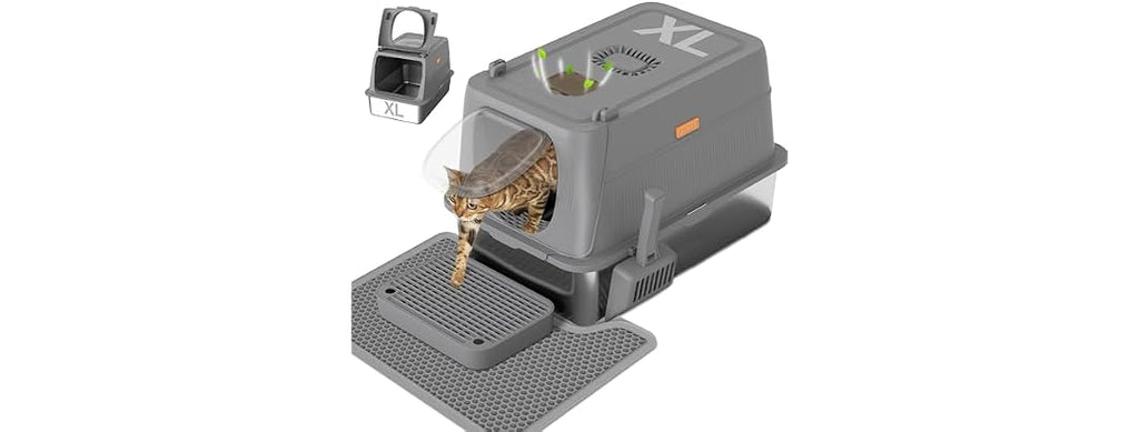 XL Stainless Steel Cat Litter Box w/ Lid