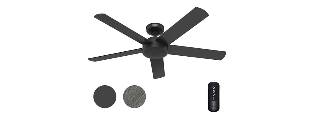 Hunter 52 Inch Black Outdoor / Indoor Ceiling Fan