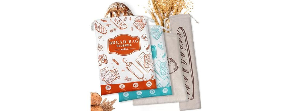 4-Pack Bread Bags for Homemade Bread