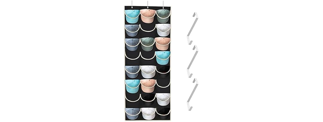 24 Pocket Over Door Hat Organizer