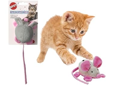 SPOT Rattle Clatter Mouse Catnip Cat Toy, Plu